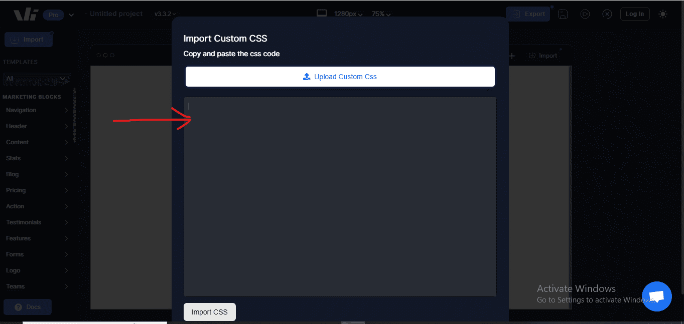 Importing External or Custom CSS File into Windframe