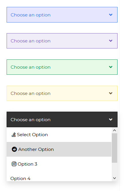 Contrast React Bootstrap 5 Colored Select2 Button
