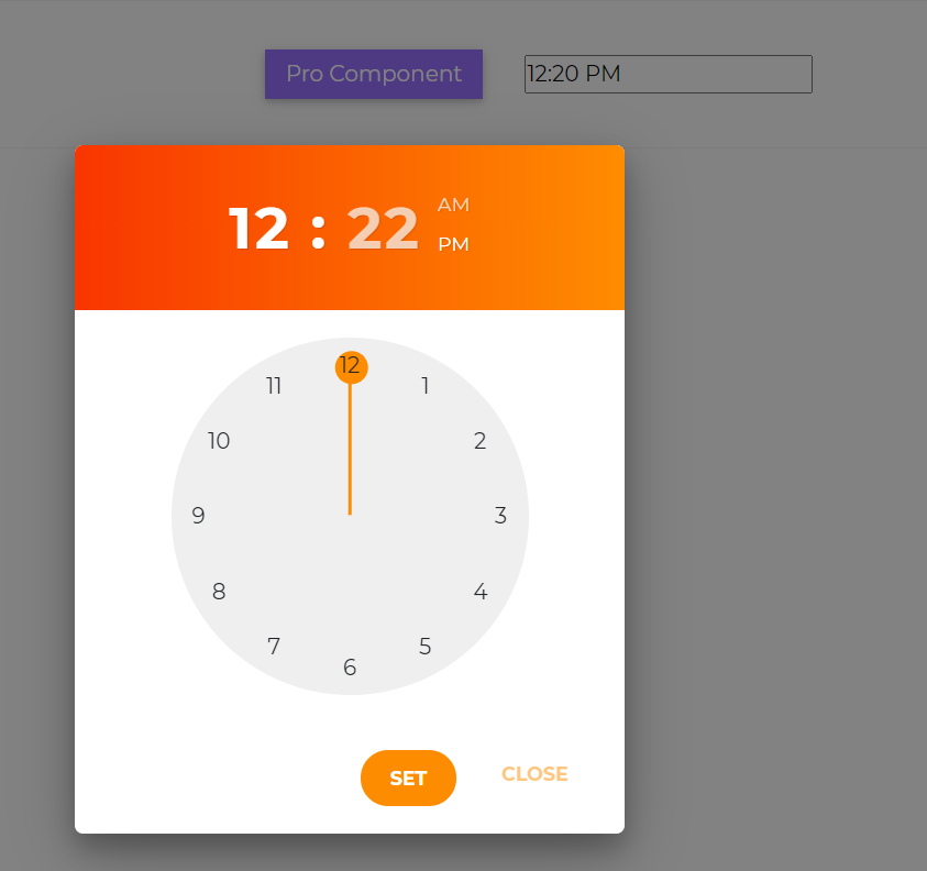 TimePicker Component for Contrast Bootstrap React